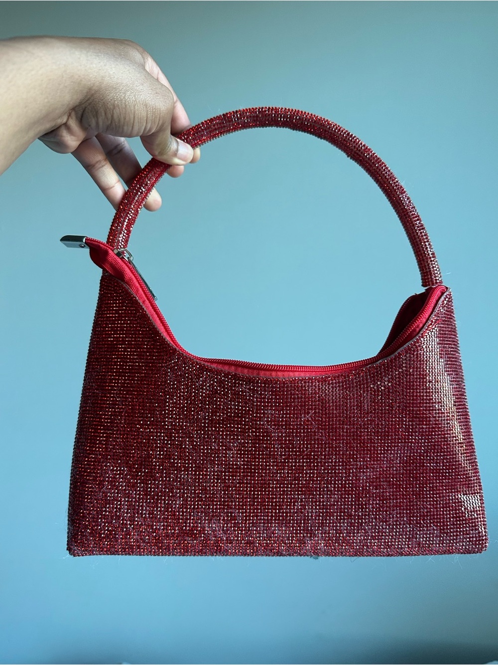 AKIRA “Cherry Picking” Red Rhinestone Shoulder Bag ❤️✨